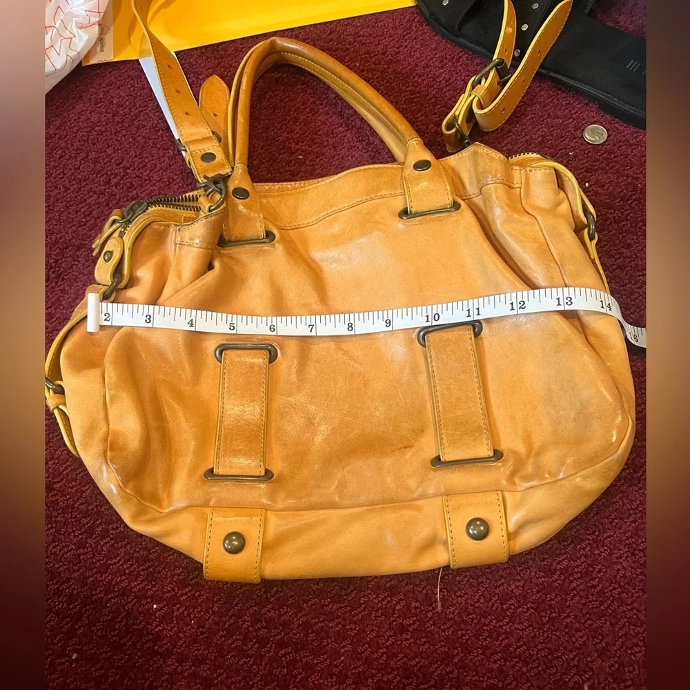 Theory bag 350 retail mustard yellow Multiple pockets HOST PICK - Picture 3 of 14